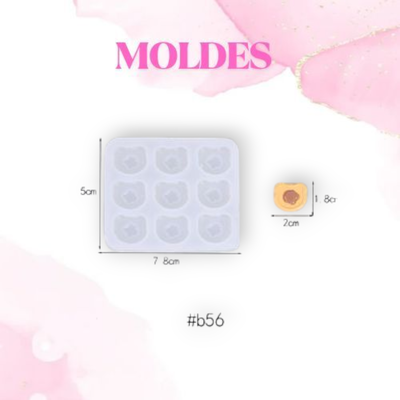 MOLDE SILICONA MINI OSITO 6L3 (Dijes)