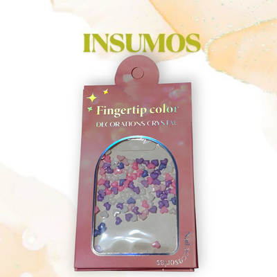 Adornos modelo corazón rosa violeta blanco