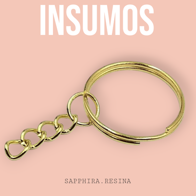  Argollas con cadena  x 20 doradas