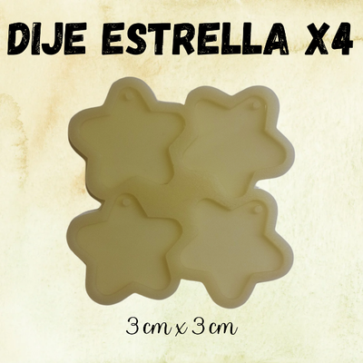 Dije ESTRELLA x4 3cm x 3cm
