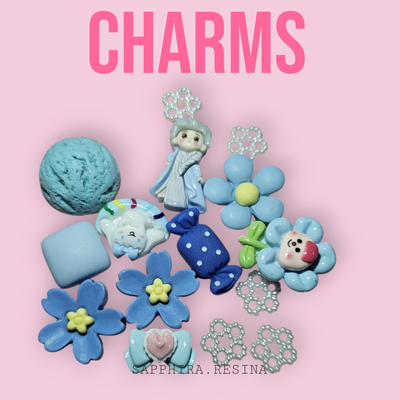 Charms celestes x 10 variados + adornitos