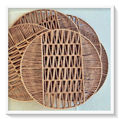 Plato de sitio (⌀ 0,35 ) Beige kraft + hierro
