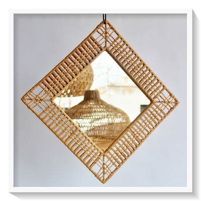 Espejo Satori (0,20 x 0,20) Beige kraft + hierro
