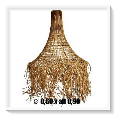 Lámpara Miko (⌀ 0,60 x alt 0,90) Beige kraft + hierro