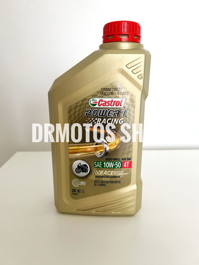 Aceite CASTROL POWER 1 RACING sae 10w-50 4T SINTETICO 1L