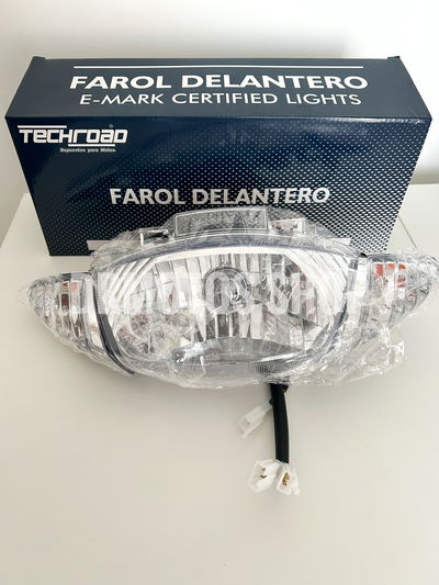 Faro Delantero completo  Guiños Trasparentes Smash y otros 110cc.