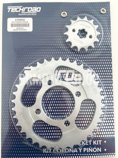 Kit Corona Piñon Techroad 36/14T Gilera Smash y Otros 110cc
