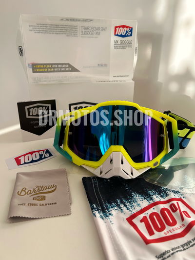 Antiparra motocross 100  amarrillo/ blanco 