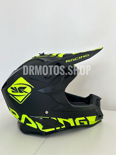 Casco motocross RACING L NEGRO / AMARILLO TALLE XL