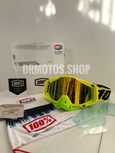 Antiparra motocross 100 amarillo / verde 