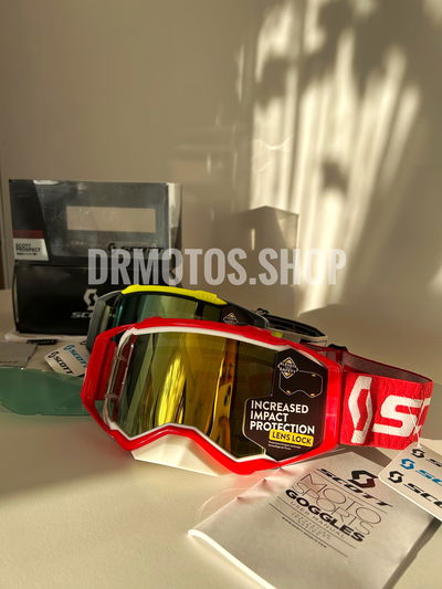 Antiparras motocross SCOTT roja / blanca 