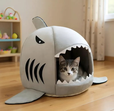 Cama Cueva Tiburón para mascotas