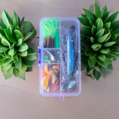 Set de pesca + set de 100 anzuelos 