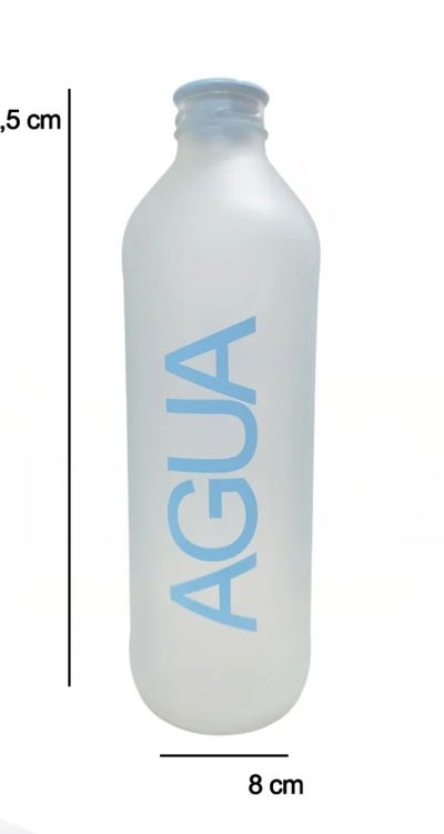 Botella de vidrio AGUA.