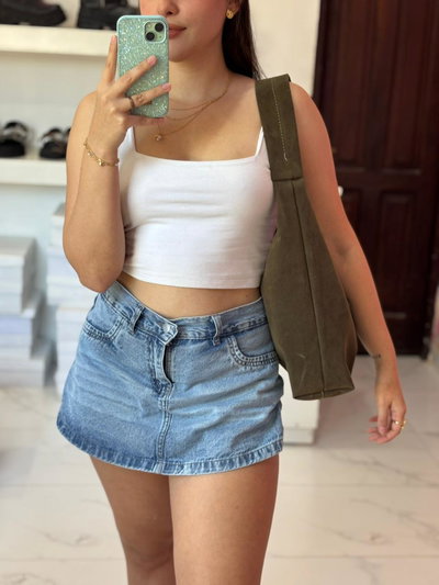 Hobo Olivia gamuza Oliva