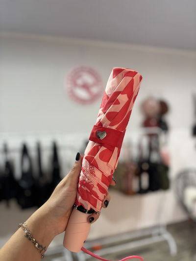 Paraguas de cartera Las Oreiro rosa