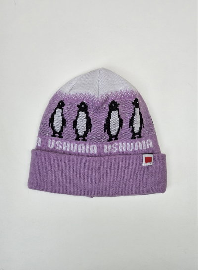 GORRO SUR Pinguinos/Malva
