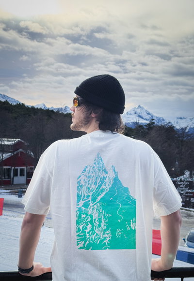 Remera Blanca / Verde‐Celeste 