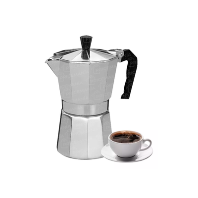 Cafetera aluminio Italiana manual café clásica 9 Pocillos