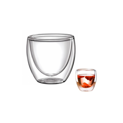 Vaso doble vidrio 180ml agua café vino infusiones