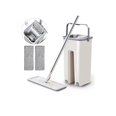 Trapeador y cubeta mopa microfibra auto exprimible Plano