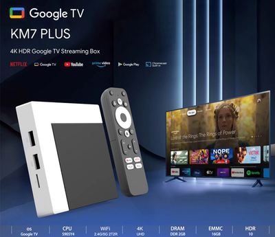 Tvbox Topleo KM7 Plus 4K 16gb Android TV