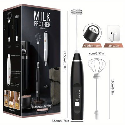 Espumador De Cafe Portatil USB Acero Inoxidable 