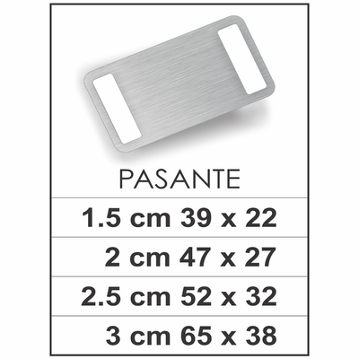 MEDALLAS ACERO PASANTE