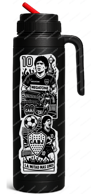 VECTOR TERMO BOCA MARADONA
