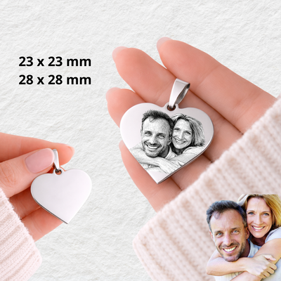 MEDALLAS ACERO CORAZON PREMIUM