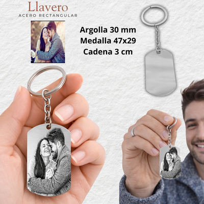 LLAVERO ACERO MILITAR PREMIUM