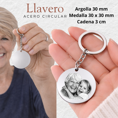 LLAVERO ACERO CIRCULAR PREMIUM