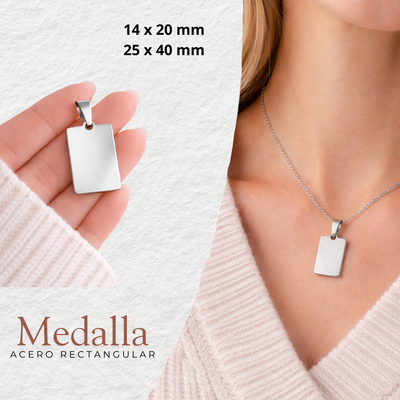 MEDALLAS ACERO RECTANGULAR PREMIUM