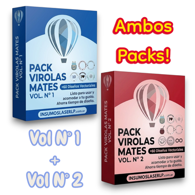 PACK VECTORES VIROLAS VOL N° 1 y N° 2 (+120 diseños)