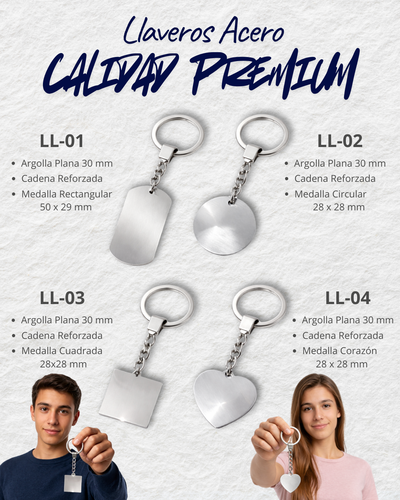 LLAVEROS ACERO FULL PREMIUM