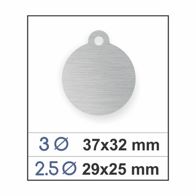 MEDALLAS ACERO CIRCULAR PUPETE