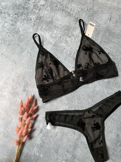 Set Flower Negro Trenda