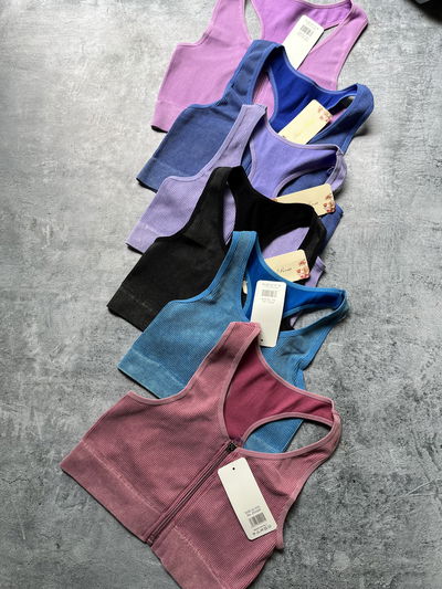 Top importado con cierre morley pre lavado