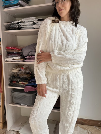 Pijama peluchito súper calentito importado
