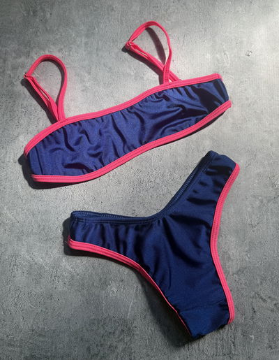 Bikini azul/fucsia 