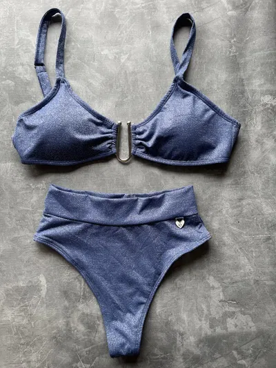 Bikini Montana glitter azul