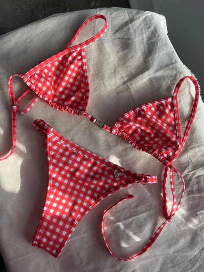 Bikini Luxe rojo cuadrille
