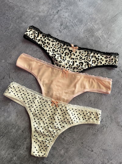 Pack x3 Vintage colaless algodón 