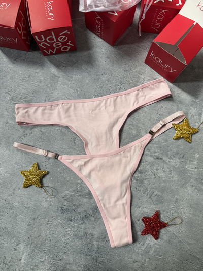 Bombis navideñas rosa Kaury x2 regulable y colaless  