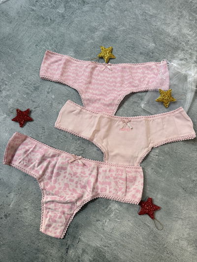 Culotte Less Free Rosa navideña algodón 