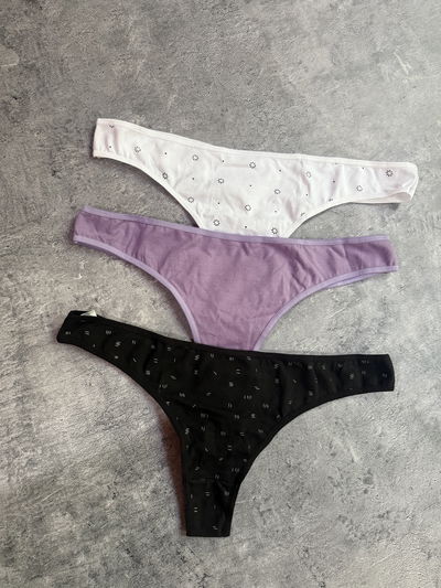 Pack x3 Vintage colaless algodón talle ESP 