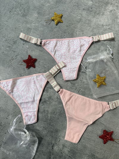 Less Rosa Navideña Vintage algodón tira ancha 