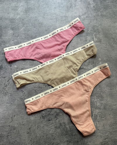 Pack x3 Sayka colaless algodón