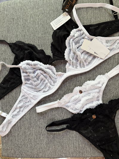 Set Kaury de puntilla mini lentejuelas