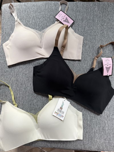 Corpiño segunda piel con tazas bicolor